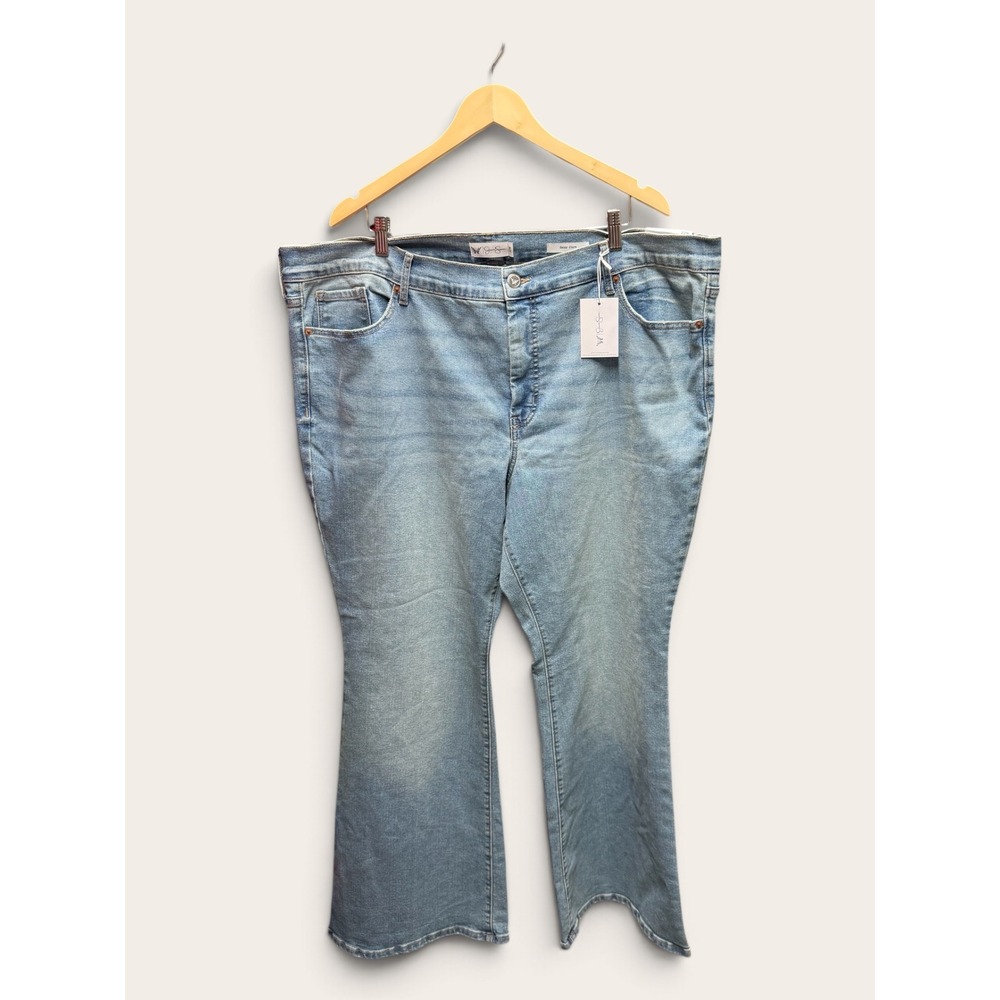 Jessica Simpson Daisy Flare Jeans Medium Wash Plus Size 22W NWT